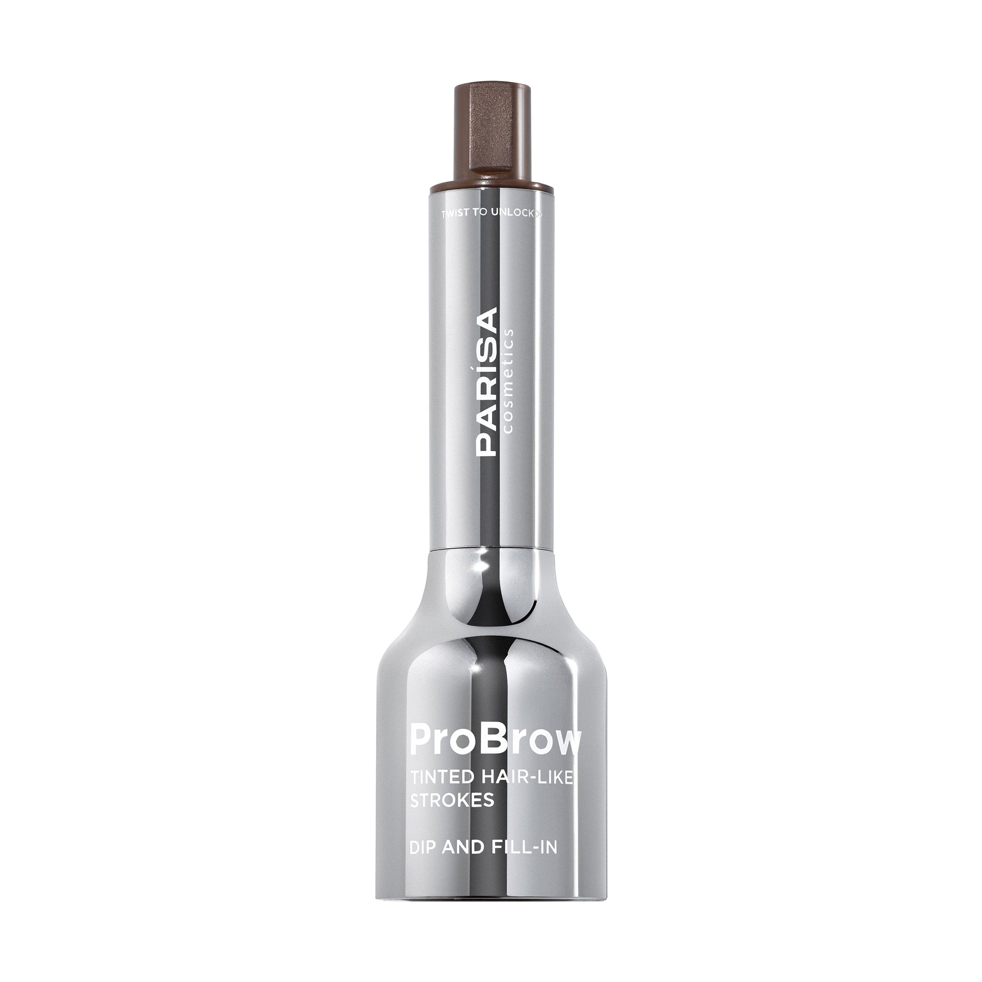 Стійкий тінт для брів Parisa Cosmetics ProBrow Tinted Hair-Like Strokes 602 Chocolate, 4 мл